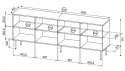 Komoda HOLE 190x40,5xH74,5 czarny mat Cama MEBLE