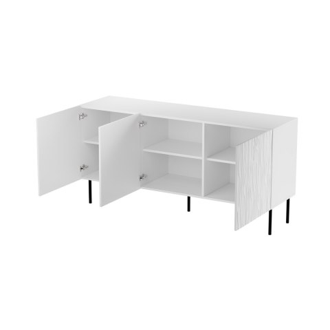 Komoda JUNGLE 152x40,5x74,5 biały mat + czarne nóżki Cama MEBLE Komoda JUNGLE 152x40,5x74,5 biały mat + czarne nóżki Cama MEBLE