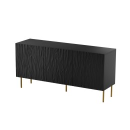 Komoda JUNGLE 152x40,5x74,5 czarny mat + złote nóżki Cama MEBLE