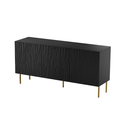 Komoda JUNGLE 152x40,5x74,5 czarny mat + złote nóżki Cama MEBLE Komoda JUNGLE 152x40,5x74,5 czarny mat + złote nóżki Cama MEBLE