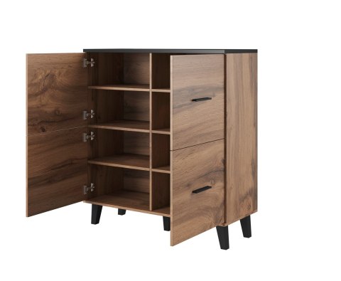 Komoda LOTTA 110 4D wotan + czarny mat Cama MEBLE Komoda LOTTA 110 4D wotan + czarny mat Cama MEBLE