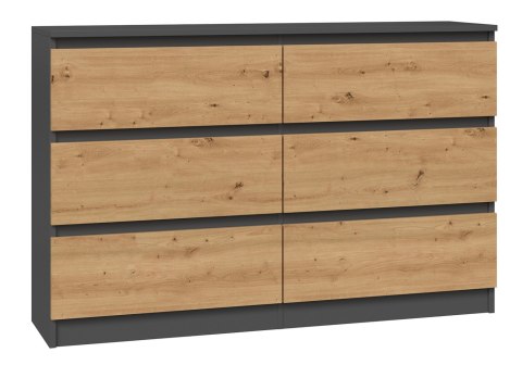 Komoda M6 120x30xH77 antracyt/artisan TOP E SHOP Komoda M6 120x30xH77 antracyt/artisan TOP E SHOP