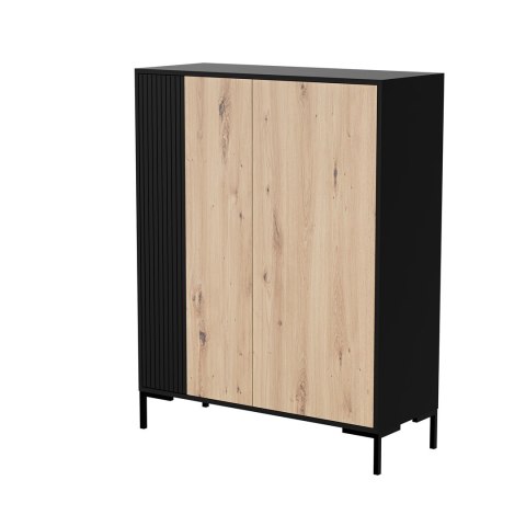 Komoda MERCI 100x40x129 czarny/dąb artisan Cama MEBLE Komoda MERCI 100x40x129 czarny/dąb artisan Cama MEBLE