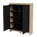 Komoda PORTO 100x38x130 dąb/czarny Cama MEBLE