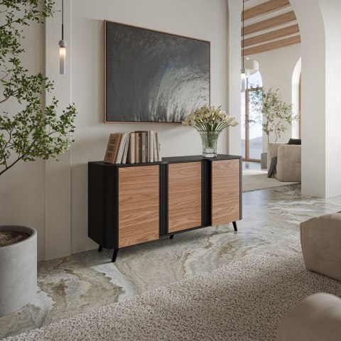Komoda VOLARE 151x39x75 czarny/orzech Cama MEBLE Komoda VOLARE 151x39x75 czarny/orzech Cama MEBLE