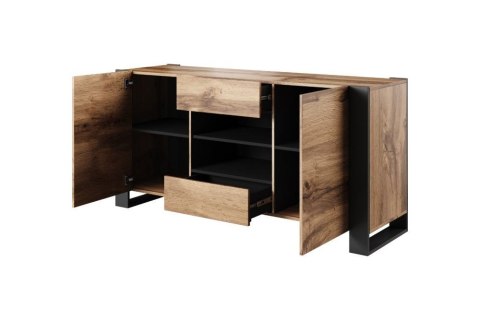 Komoda WOOD 164/44/80 dąb wotan + antracyt Cama MEBLE Komoda WOOD 164/44/80 dąb wotan + antracyt Cama MEBLE