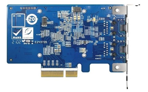 Qnap QXG-10G2T-X710, 2x 10GbE RJ-45, Intel X710, PCIe Gen3 x4 QNAP Qnap QXG-10G2T-X710, 2x 10GbE RJ-45, Intel X710, PCIe Gen3 x4 QNAP