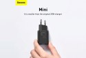 BASEUS ŁADOWARKA SIECIOWA Z KABLEM USB-C DO USB-C TZCCSUP-L01 SUPER SI 1C 25W CZARNA Baseus