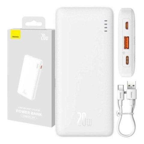 BASEUS POWERBANK AIRPOW 10000MAH 20W (BIAŁY) Baseus BASEUS POWERBANK AIRPOW 10000MAH 20W (BIAŁY) Baseus