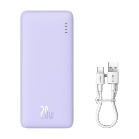 BASEUS POWERBANK AIRPOW 10000MAH 20W (FIOLETOWY) Baseus BASEUS POWERBANK AIRPOW 10000MAH 20W (FIOLETOWY) Baseus