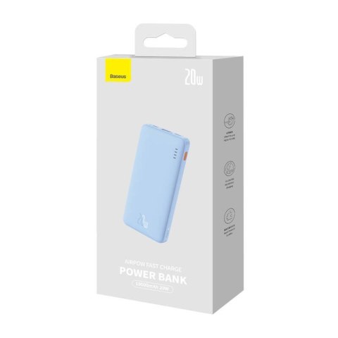BASEUS POWERBANK AIRPOW 10000MAH 20W (NIEBIESKI) Baseus BASEUS POWERBANK AIRPOW 10000MAH 20W (NIEBIESKI) Baseus