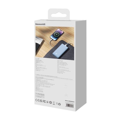 BASEUS POWERBANK AIRPOW 10000MAH 20W (NIEBIESKI) Baseus BASEUS POWERBANK AIRPOW 10000MAH 20W (NIEBIESKI) Baseus