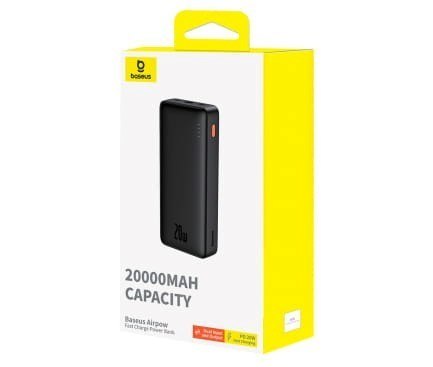 BASEUS POWERBANK AIRPOW 20000MAH 20W (CZARNY) Baseus BASEUS POWERBANK AIRPOW 20000MAH 20W (CZARNY) Baseus