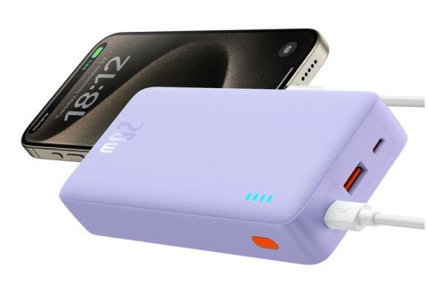 BASEUS POWERBANK AIRPOW 20000MAH 20W (FIOLETOWY) Baseus BASEUS POWERBANK AIRPOW 20000MAH 20W (FIOLETOWY) Baseus