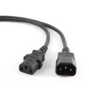 Kabel GEMBIRD PC-189 (C13 / IEC C13 / IEC 320 C13 - C14 ; 1,8m; kolor czarny) GEMBIRD