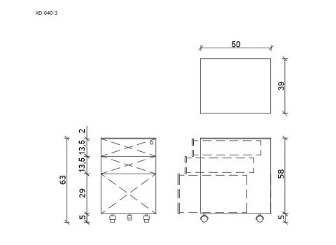 Kontener metalowy z zamkiem XD-040-3 Czarny UNIQUE Kontener metalowy z zamkiem XD-040-3 Czarny UNIQUE