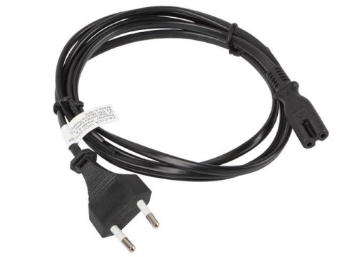 LANBERG KABEL ZASILAJĄCY EURO CEE 7/16 -> C7 1.8M (ÓSEMKA) Lanberg LANBERG KABEL ZASILAJĄCY EURO CEE 7/16 -> C7 1.8M (ÓSEMKA) Lanberg
