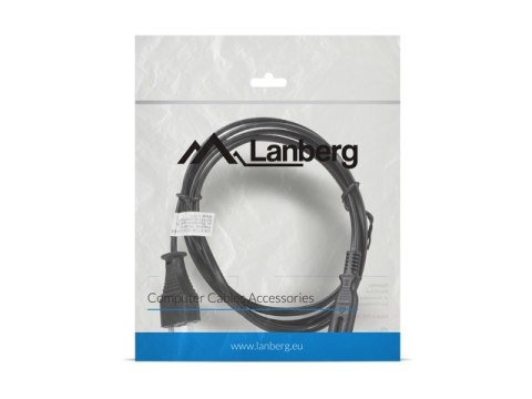 LANBERG KABEL ZASILAJĄCY EURO CEE 7/16 -> C7 1.8M (ÓSEMKA) Lanberg LANBERG KABEL ZASILAJĄCY EURO CEE 7/16 -> C7 1.8M (ÓSEMKA) Lanberg