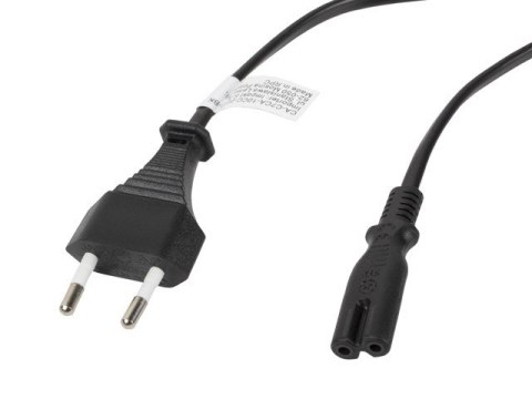 LANBERG KABEL ZASILAJĄCY EURO CEE 7/16 -> C7 1.8M (ÓSEMKA) Lanberg LANBERG KABEL ZASILAJĄCY EURO CEE 7/16 -> C7 1.8M (ÓSEMKA) Lanberg