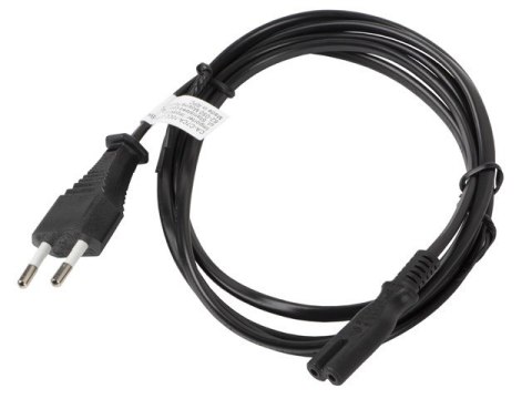 LANBERG KABEL ZASILAJĄCY EURO CEE 7/16 -> C7 1.8M (ÓSEMKA) Lanberg LANBERG KABEL ZASILAJĄCY EURO CEE 7/16 -> C7 1.8M (ÓSEMKA) Lanberg