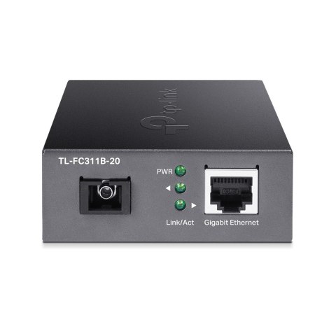 Media Converter TP-LINK TL-FC311B-20 Gigabitowy media konwerter WDM , Zwiększenie zasięgu transmisji światłowodowej do 20 km TP-LINK Media Converter TP-LINK TL-FC311B-20 Gigabitowy media konwerter WDM , Zwiększenie zasięgu transmisji światłowodowej do 20 km TP-LINK