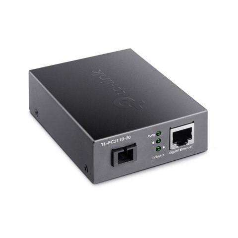 Media Converter TP-LINK TL-FC311B-20 Gigabitowy media konwerter WDM , Zwiększenie zasięgu transmisji światłowodowej do 20 km TP-LINK Media Converter TP-LINK TL-FC311B-20 Gigabitowy media konwerter WDM , Zwiększenie zasięgu transmisji światłowodowej do 20 km TP-LINK