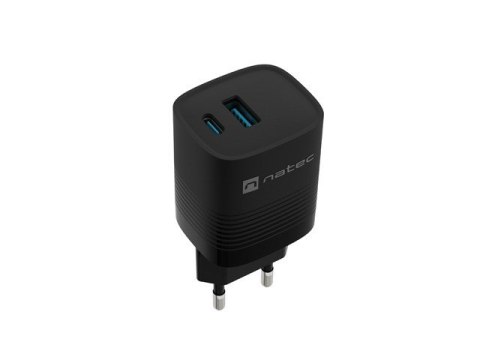 NATEC ŁADOWARKA RIBERA GAN 1X USB-A + 1X USB-C 30W CZARNA NUC-2141 NATEC NATEC ŁADOWARKA RIBERA GAN 1X USB-A + 1X USB-C 30W CZARNA NUC-2141 NATEC