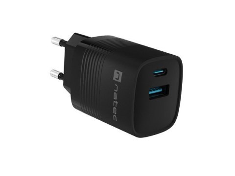 NATEC ŁADOWARKA RIBERA GAN 1X USB-A + 1X USB-C 30W CZARNA NUC-2141 NATEC NATEC ŁADOWARKA RIBERA GAN 1X USB-A + 1X USB-C 30W CZARNA NUC-2141 NATEC