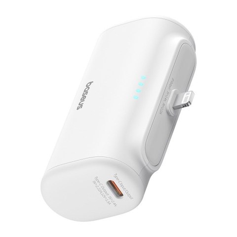 Powerbank Baseus Compact IP 5000mAh 20W USB-C/Lightning (biały) Baseus Powerbank Baseus Compact IP 5000mAh 20W USB-C/Lightning (biały) Baseus