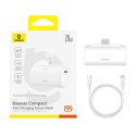 Powerbank Baseus Compact IP 5000mAh 20W USB-C/Lightning (biały) Baseus
