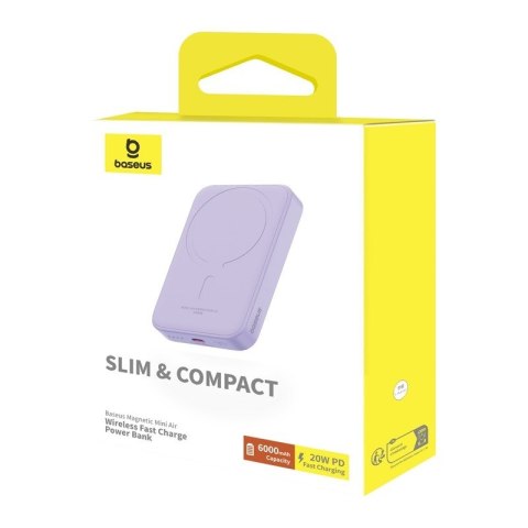 Powerbank Baseus Magnetic Mini Air 6000mAh (fiolet) Baseus Powerbank Baseus Magnetic Mini Air 6000mAh (fiolet) Baseus
