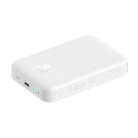 Powerbank Baseus Magnetic Mini Air Wireless 10000mAh 20W+kabel USB C-USB C (biały) Baseus Powerbank Baseus Magnetic Mini Air Wireless 10000mAh 20W+kabel USB C-USB C (biały) Baseus