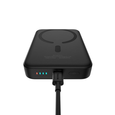 Powerbank Baseus Magnetic Mini Air Wireless 10000mAh 20W+kabel USB C-USB C (czarny) Baseus Powerbank Baseus Magnetic Mini Air Wireless 10000mAh 20W+kabel USB C-USB C (czarny) Baseus