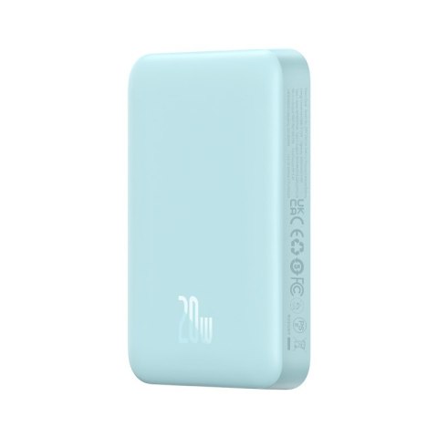 Powerbank Baseus Magnetic Mini Air Wireless 10000mAh 20W+kabel USB C-USB C (niebieski) Baseus Powerbank Baseus Magnetic Mini Air Wireless 10000mAh 20W+kabel USB C-USB C (niebieski) Baseus