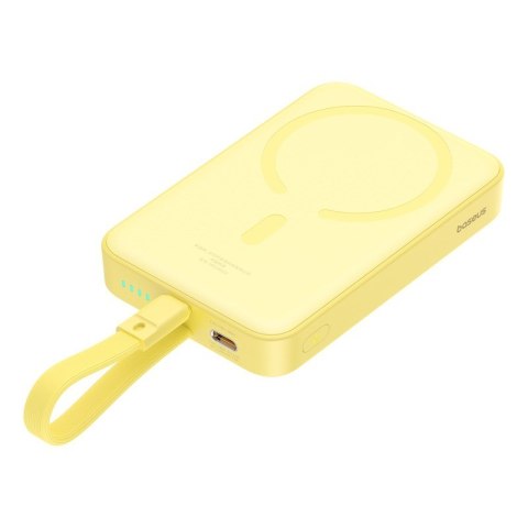 Powerbank Baseus Magnetic Mini Air Wireless 10000mAh 20W+kabel USB C-USB C (żółty) Baseus Powerbank Baseus Magnetic Mini Air Wireless 10000mAh 20W+kabel USB C-USB C (żółty) Baseus