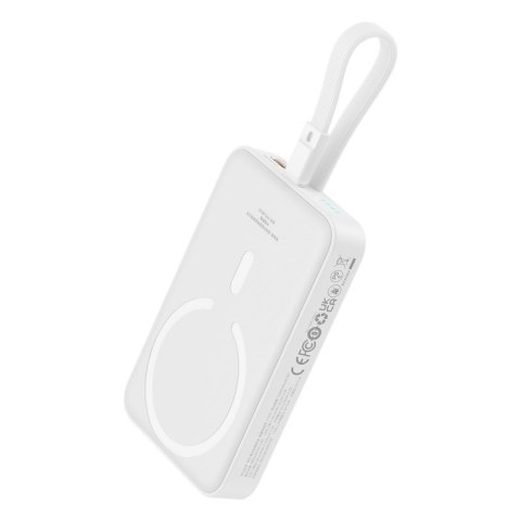 Powerbank Baseus Magnetic Mini Air Wireless 10000mAh 20W+kabel lightning (biały) Baseus Powerbank Baseus Magnetic Mini Air Wireless 10000mAh 20W+kabel lightning (biały) Baseus