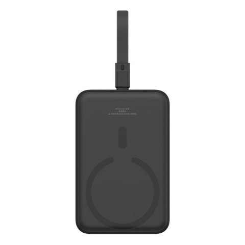 Powerbank Baseus Magnetic Mini Air Wireless 10000mAh 20W+kabel lightning (czarny) Baseus Powerbank Baseus Magnetic Mini Air Wireless 10000mAh 20W+kabel lightning (czarny) Baseus
