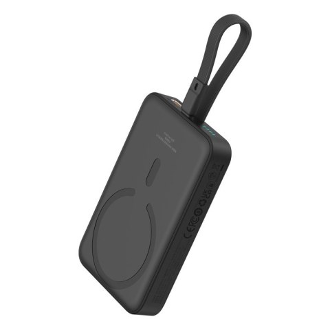 Powerbank Baseus Magnetic Mini Air Wireless 10000mAh 20W+kabel lightning (czarny) Baseus Powerbank Baseus Magnetic Mini Air Wireless 10000mAh 20W+kabel lightning (czarny) Baseus