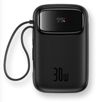 Powerbank Baseus Qpow 2 10000mAh 30W 2xUSB-C (czarny) Baseus Powerbank Baseus Qpow 2 10000mAh 30W 2xUSB-C (czarny) Baseus