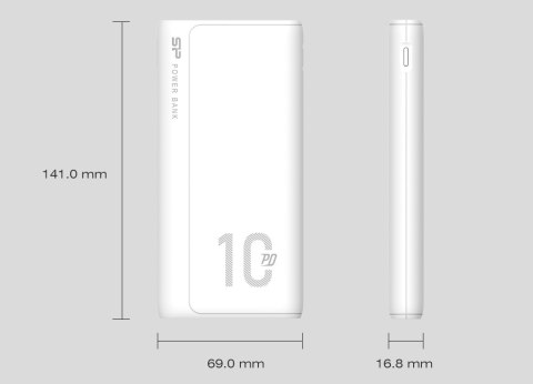 Powerbank Silicon Power QP15 10000mAh QC3.0+PD 2xUSB A, 1x mUSB + 1x USB C, biały Silicon Power Powerbank Silicon Power QP15 10000mAh QC3.0+PD 2xUSB A, 1x mUSB + 1x USB C, biały Silicon Power