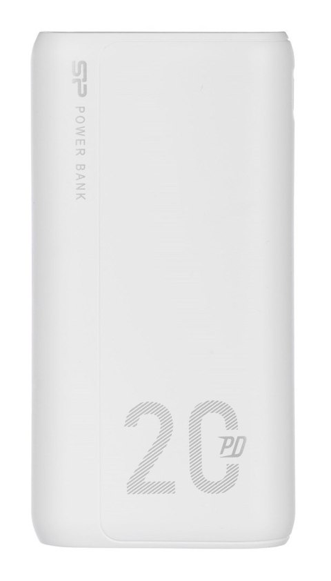 Powerbank Silicon Power QS15 20000mAh QC3.0+PD 2xUSB A, 1x mUSB + 1x USB C, biały Silicon Power Powerbank Silicon Power QS15 20000mAh QC3.0+PD 2xUSB A, 1x mUSB + 1x USB C, biały Silicon Power
