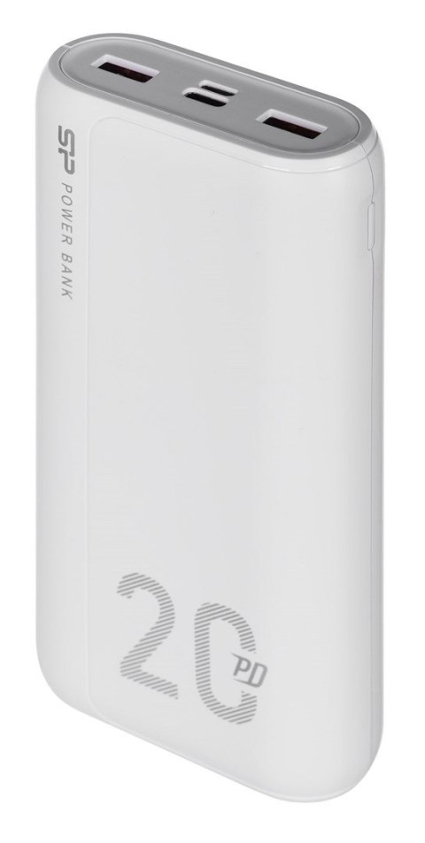 Powerbank Silicon Power QS15 20000mAh QC3.0+PD 2xUSB A, 1x mUSB + 1x USB C, biały Silicon Power Powerbank Silicon Power QS15 20000mAh QC3.0+PD 2xUSB A, 1x mUSB + 1x USB C, biały Silicon Power