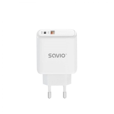 SAVIO ŁADOWARKA SIECIOWA 30W QUICK CHARGE, POWER DELIVERY 3.0 LA-06 SAVIO SAVIO ŁADOWARKA SIECIOWA 30W QUICK CHARGE, POWER DELIVERY 3.0 LA-06 SAVIO