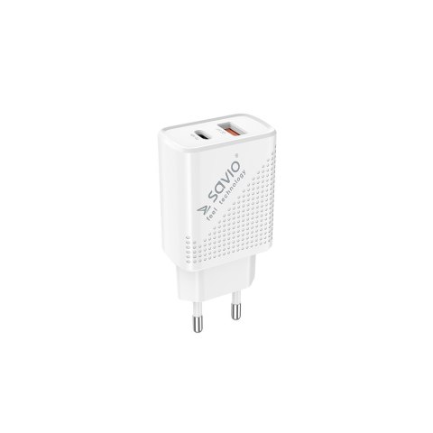 SAVIO ŁADOWARKA SIECIOWA USB QUICK CHARGE POWER DELIVERY 3.0 18W LA-04 SAVIO SAVIO ŁADOWARKA SIECIOWA USB QUICK CHARGE POWER DELIVERY 3.0 18W LA-04 SAVIO