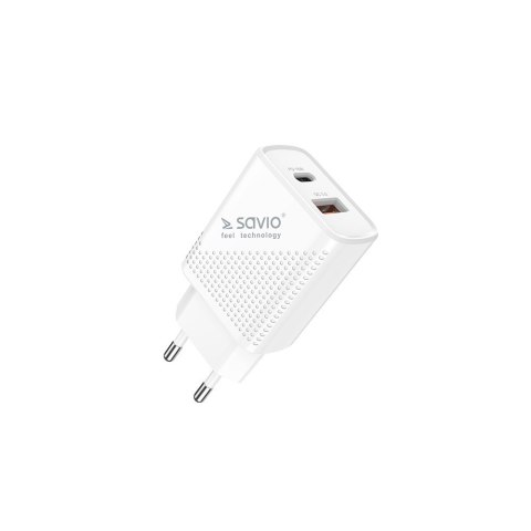 SAVIO ŁADOWARKA SIECIOWA USB QUICK CHARGE POWER DELIVERY 3.0 18W LA-04 SAVIO SAVIO ŁADOWARKA SIECIOWA USB QUICK CHARGE POWER DELIVERY 3.0 18W LA-04 SAVIO