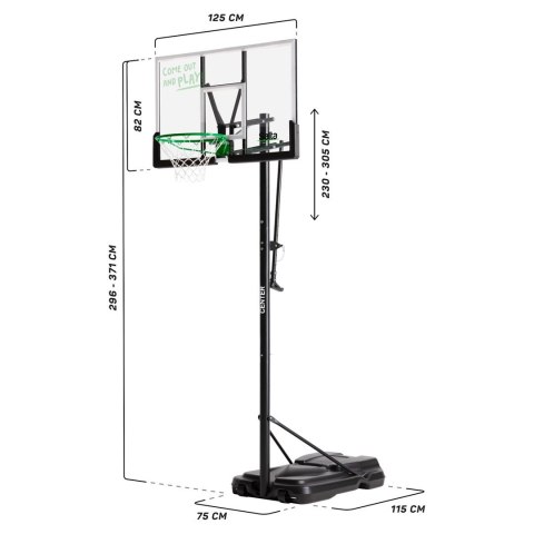 Salta Center kosz stojący do koszykówki 125 cm x 371 cm Salta Salta Center kosz stojący do koszykówki 125 cm x 371 cm Salta