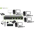 TECHLY PRZEŁĄCZNIK KVM DISPLAYPORT/USB 4X1 4K*30HZ TECHly