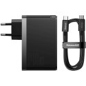 BASEUS ŁADOWARKA SIECIOWA 2X USB-C + USB (CZARNA) Baseus