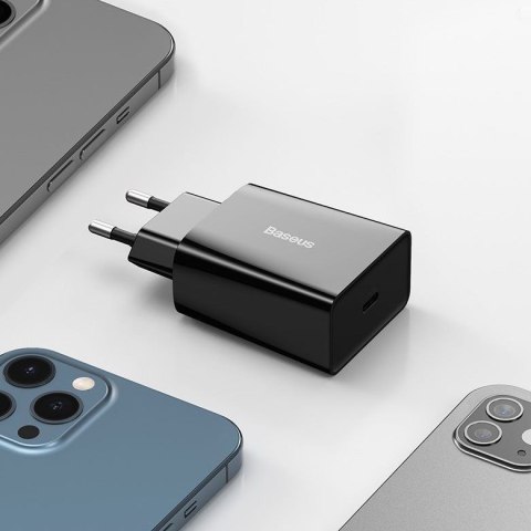 BASEUS ŁADOWARKA SIECIOWA MINI QC USB-C PD 3A 20W Baseus BASEUS ŁADOWARKA SIECIOWA MINI QC USB-C PD 3A 20W Baseus
