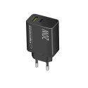 ESPERANZA ŁADOWARKA SIECIOWA 20W USB-C PD 20W / USB-A QC 3.0 18W CZARNA EZC105K Esperanza